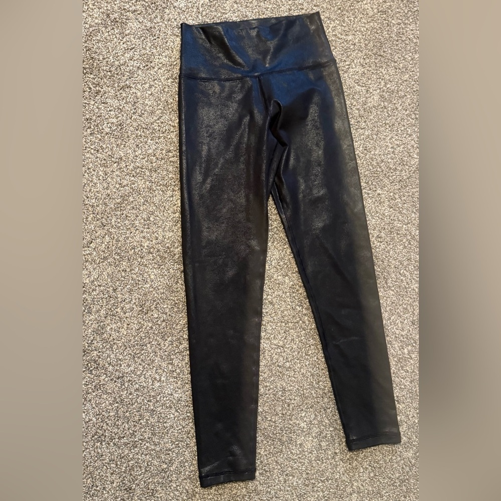aerie Black Faux Leather Leggings